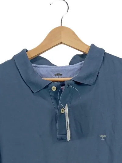 Fynch-Hatton Herren Poloshirt Gr. 40 Blau Casual Kurzarm