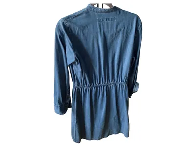 Marc O'Polo Damen Jeanskleid Casual Blau Gr. 38/M Baumwolle Lyocell