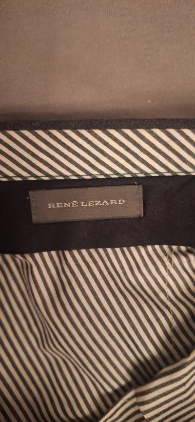 René Lezard Herren Anzughose Grau Wolle Gr. 50 W33 Business Klassisch