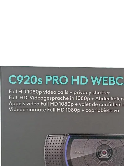 Logitech C920s Pro HD Webcam 1080p Autofokus Abdeckblende Schwarz