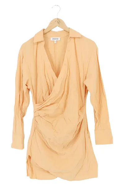 EDITED THE LABEL Damen Blusenkleid Orange Gr. 38/M Casual Minikleid