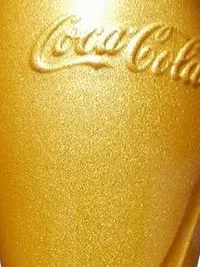 Coca-Cola Sammelglas Gold McDonald's Logo Becher 17cm Glas 5