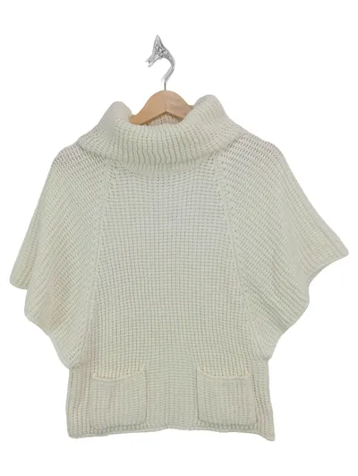 SELECT Damen Pullover Rollkragen Strick Weiß Gr. 38/M Casual