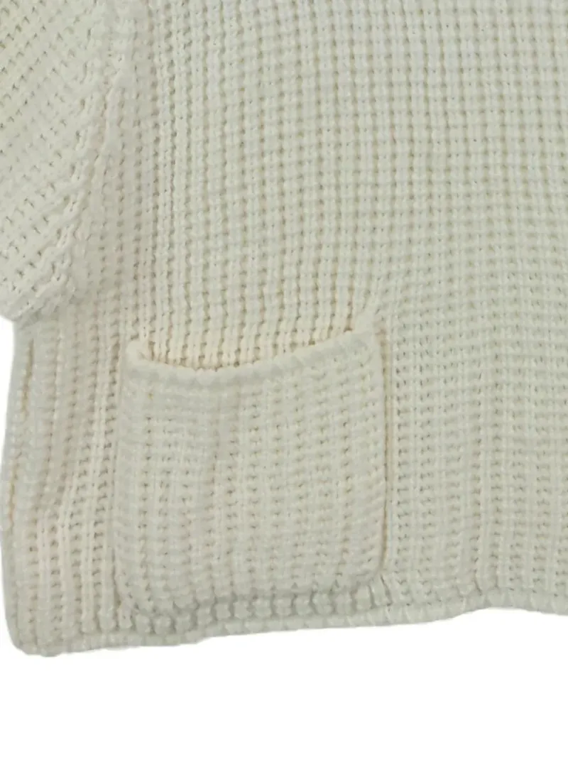 SELECT Damen Pullover Rollkragen Strick Weiß Gr. 38/M Casual 3
