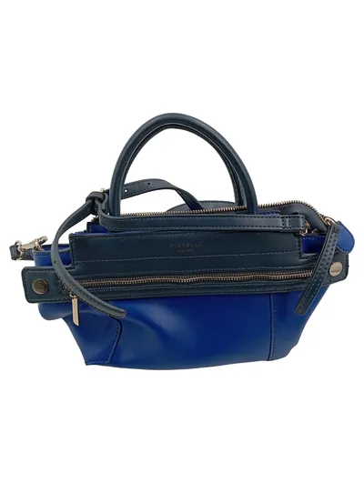 Fiorelli Damen Umhängetasche Handtasche Blau Schwarz Modern 25cm