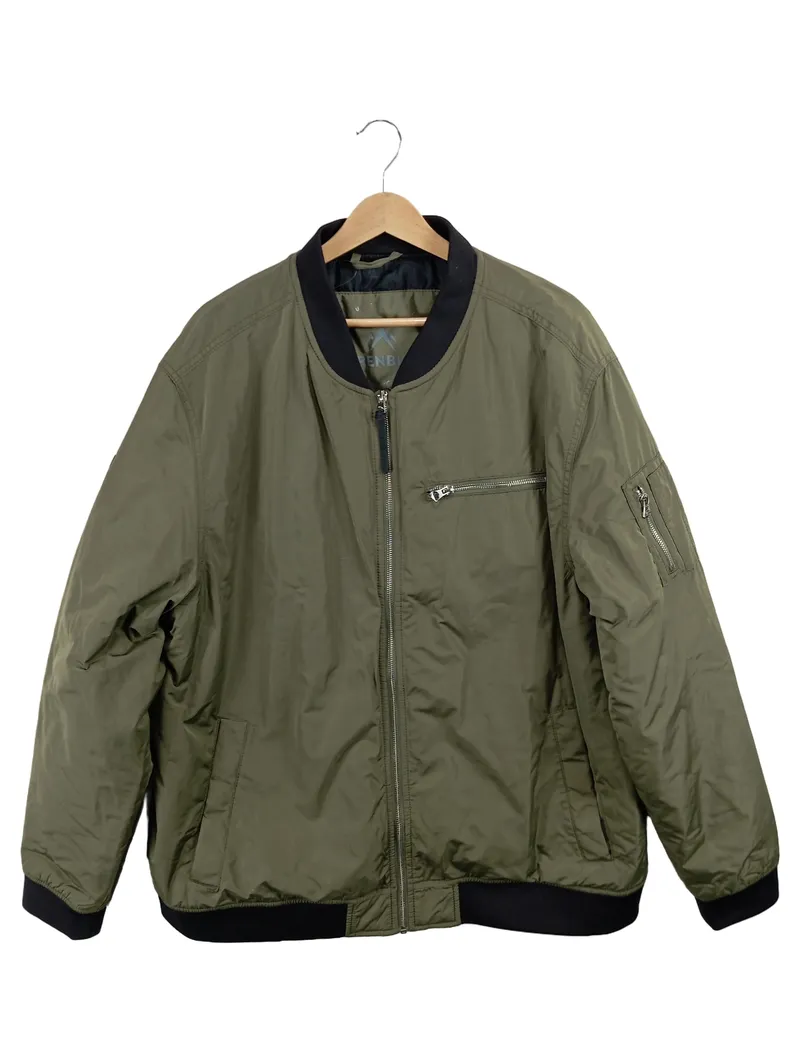 Alpenblitz Herren Bomberjacke Oliv Gr. 54 XXL Casual Reißverschluss 1