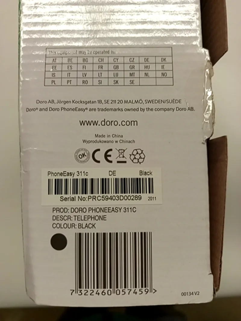 Doro PhoneEasy 311c Schnurgebundenes Telefon Schwarz Große Tasten Senioren 4