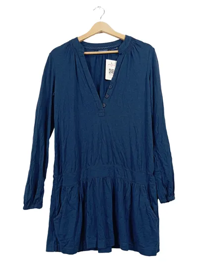 Mexx Damen Freizeitkleid Tunikakleid Gr. 40 L Blau Casual Langarm