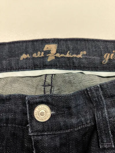 7 For All Mankind Jeans Ginger Bootcut Denim Dark Wash Blau Gr. 40