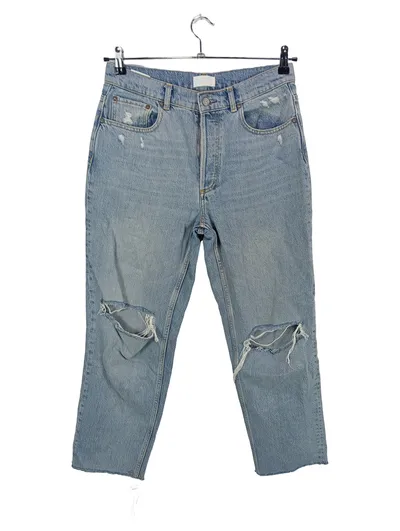 Boyish Damen Jeans Straight Leg W28/36/S Blau Ripped Casual Streetwear