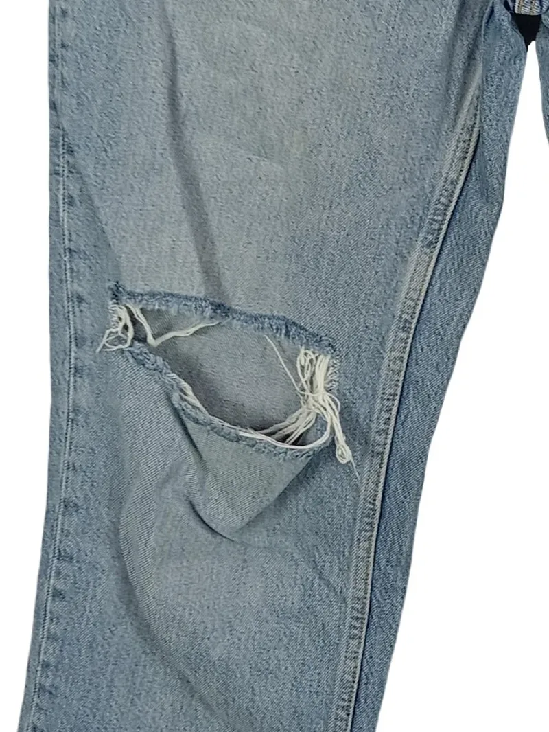 Boyish Damen Jeans Straight Leg W28/36/S Blau Ripped Casual Streetwear 3