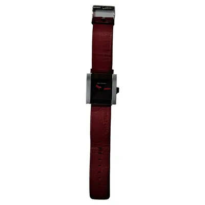 ROLF CREMER Herren Armbanduhr Modern Rot Leder Edelstahl DOUBLE Q