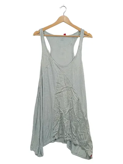 EDC by Esprit Damen Tanktop Gr. M Grau Viskose Asymmetrisch Casual