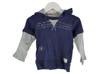 Mexx Jungen Kapuzenpullover Hoodie Gr. 80 Blau Langarm Casual