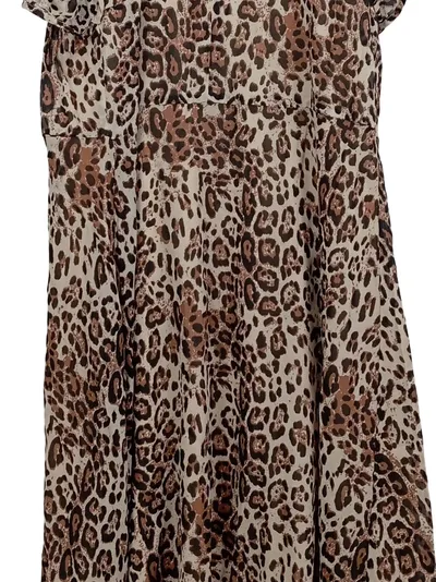 InWear Damen Sommerkleid Leopardenmuster Animal-Print Viskose Gr. 42