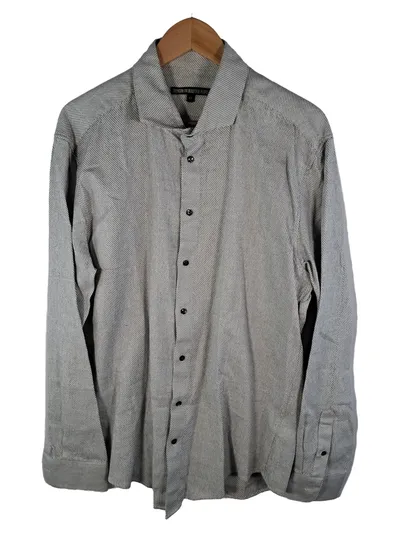 DRYKORN Business Hemd Herren Grau Strukturmuster Gr. 43, XXL Langarm