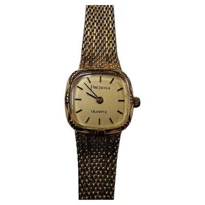 Preziosa Damenuhr Gold Klassisch Quartz Armbanduhr Elegant