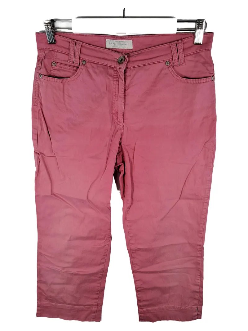 BRAX Damen Capri Hose City Sport Rosa Gr. 38 Stoffhose Baumwolle 1