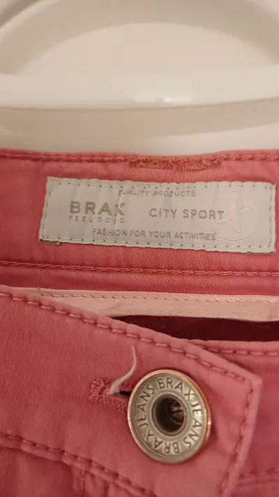 BRAX Damen Capri Hose City Sport Rosa Gr. 38 Stoffhose Baumwolle