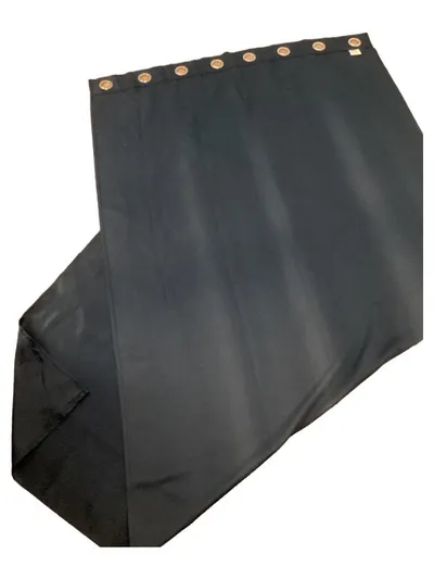 IKEA HÅLLBAR Ösenvorhang Blau 280x140 cm Uni Polyester Verdunkelung
