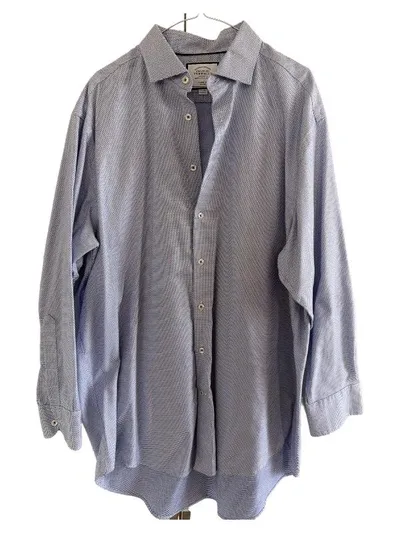 Charles Tyrwhitt Business Hemd Herren Blau Gr. 44 XXL Classic Fit Non-Iron