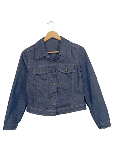 My Diary Jeansjacke Damen XS Blau Casual Denim Jacke