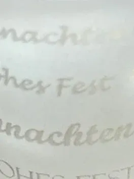 dio Only for You Teelichthalter Frohes Fest Glas Weiß 9cm
