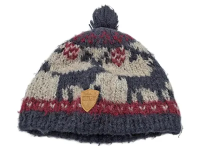 Barts Kinder Strickmütze Bommelmütze Gr. 53 Norwegermuster Mehrfarbig Wolle