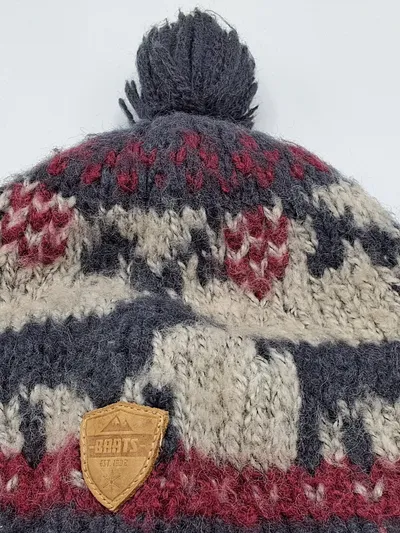Barts Kinder Strickmütze Bommelmütze Gr. 53 Norwegermuster Mehrfarbig Wolle