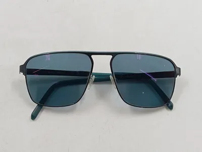 Eschenbach Freigeist Sonnenbrille Herren Metall Klassisch Uni Blau Grün 16x15cm