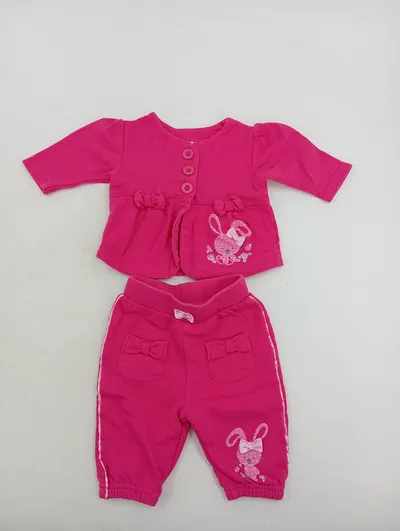 ergee Baby Set Mädchen Pink Gr. 50 Charmant Baumwolle Tiermotive