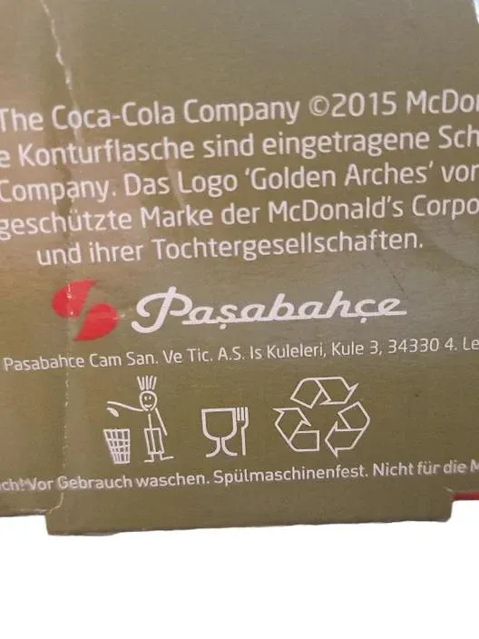 McDonald's Coca-Cola Limited Edition Glas 2015 Grün 350ml Sammlerstück 3
