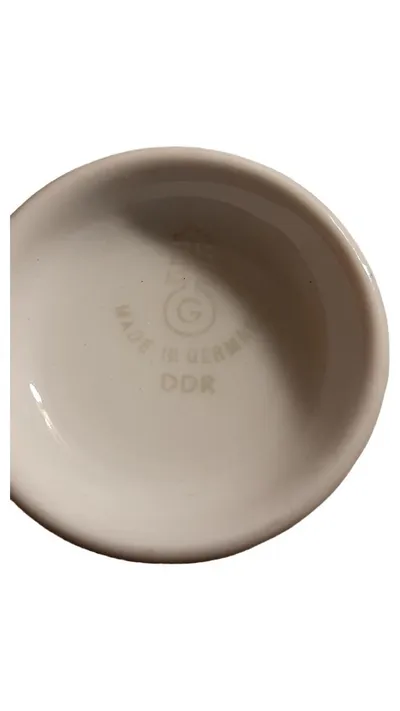 Colditz Kaffeegedeck 3-tlg Porzellan Vintage Grün Tasse Unterteller