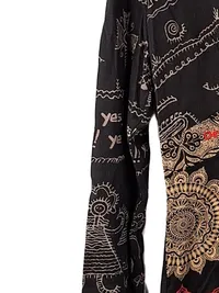 Desigual Damen Bluse Langarm Ethno Stickerei Baumwolle Schwarz XXL 5