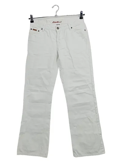 Eddie Bauer Damen Jeans Hose Regular Fit Weiß Gr. 36 Casual