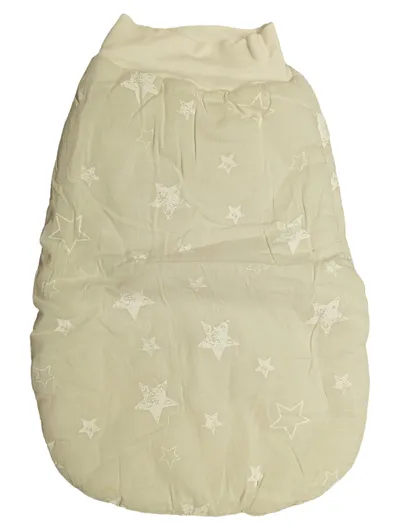 LITTLE ONE Baby Schlafsack Gr. 56 Sterne Beige 46cm Länge