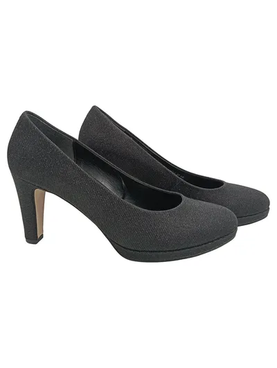 Gabor Damen Pumps Elegant Glitzer Schwarz Größe 40 Business Absatz 10cm