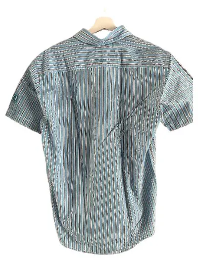 Camel Active Herren Kurzarm Hemd Gr. M gestreift Blau Weiß Casual