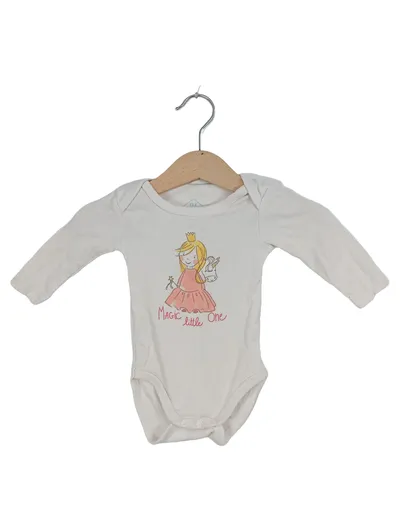 TEX BABY Baby Body Prinzessin Einhorn Gr. 62 (3 Monate) weiß
