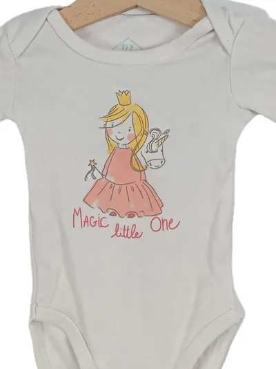 TEX BABY Baby Body Prinzessin Einhorn Gr. 62 (3 Monate) weiß