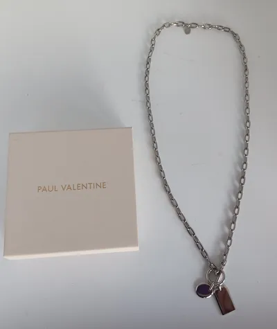 Paul Valentine Halskette mit Anhänger Damen Silber Minimalistisch 58 cm