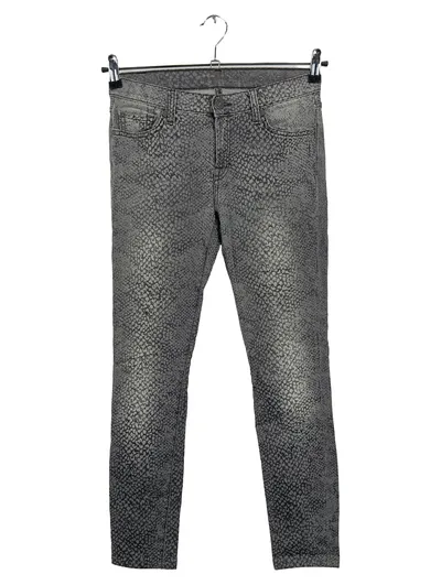 7 For All Mankind Damen Jeans Slim Fit W27 Gr. 38 Grau Leo Muster