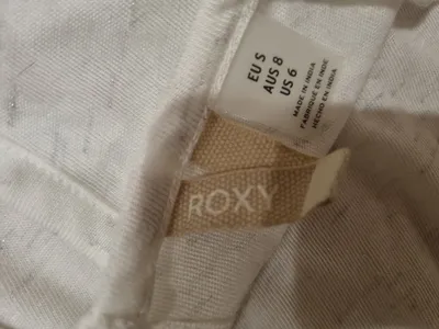 ROXY Damen Langarmshirt Gr. 36/S Weiß Meliert Casual