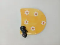 Cha Cult Dekoschale Katze Blumenmuster Porzellan Gelb 11cm 2