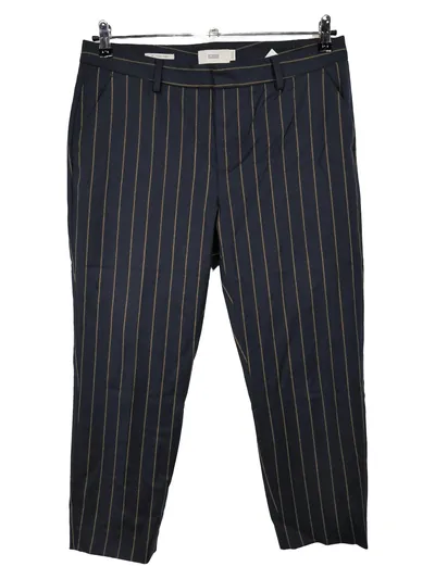 Closed Damen Anzughose Blau Gold Gestreift Gr. 40 W31 Business