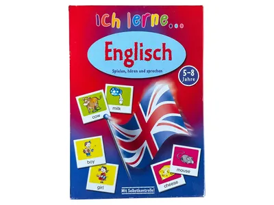 Bookmark Verlag Lernspiel Ich lerne Englisch 5-8 Jahre Kinder Pappe Rot