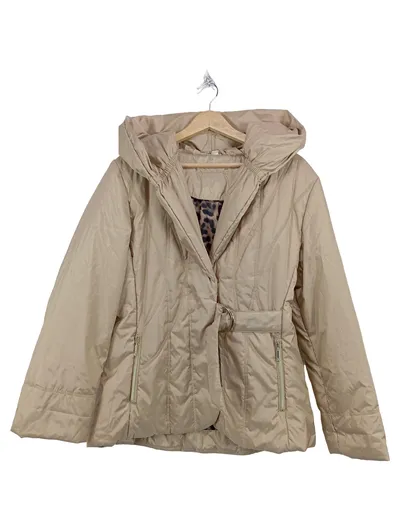 Adagio Damen Steppjacke mit Gürtel & Kapuze Gr. 40/L Beige Casual