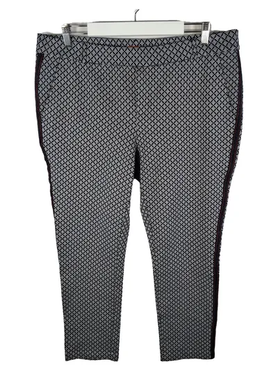 Street One Damen Stoffhose Gr. 44 Grau Geometrisch Casual Alltag