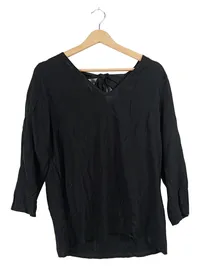 ABOUT YOU Damen Shirt Bluse Schleife Rücken Schwarz Gr. 38 M Viskose 2