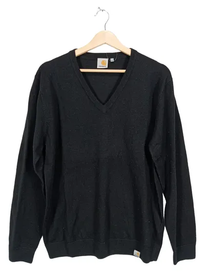 Carhartt Herren Pullover V-Ausschnitt Merinowolle Schwarz Gr. XL